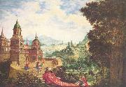 Albrecht Altdorfer Deutsch: Der Hoffart sitzt der Bettel auf der Schleppe oil painting reproduction